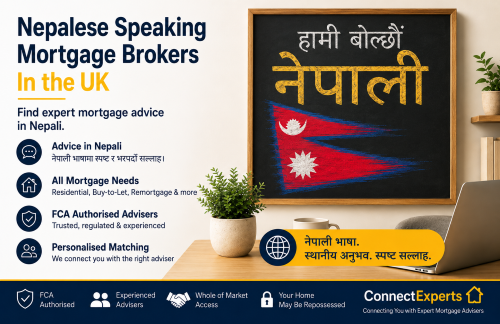 Nepalese speaking brokers in the UK offering expert mortgage advice in Nepali, with FCA authorised advisers and personalised matching through Connect Experts.