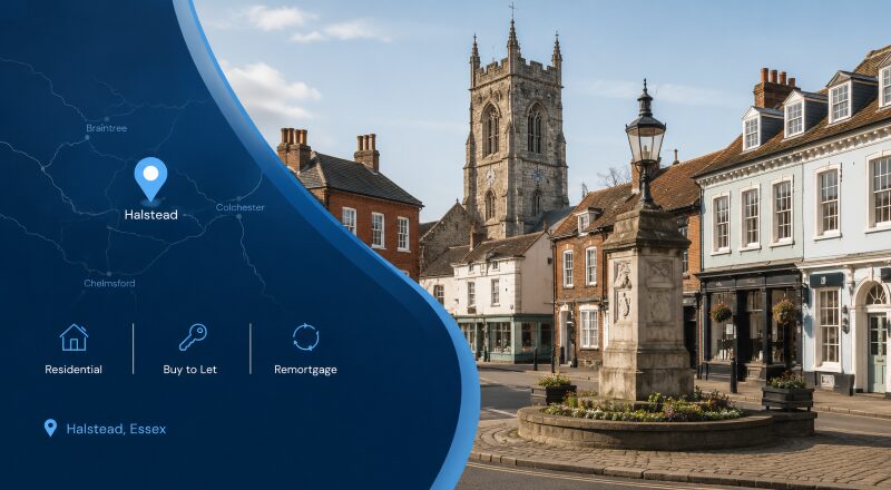 Mortgage Broker in Swaffham location map highlighting Swaffham with residential, buy-to-let and remortgage mortgage advice icons.