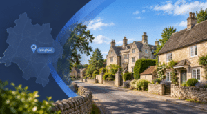 Mortgage Broker in Wingfield with Wiltshire location map and traditional village homes