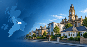 Mortgage Broker in Ayr – location map with Ayr Town Hall and a mix of residential property types in Ayr, Ayrshire. Is this conversation helpful so far?